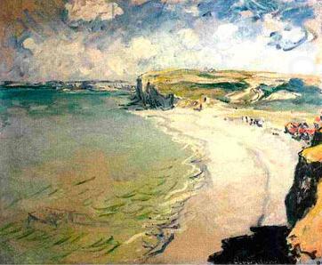 The Beach at Pourville, Claude Monet
